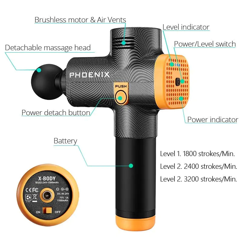 Phoenix Premium Massage Gun - Advanced Deep Tissue Therapy